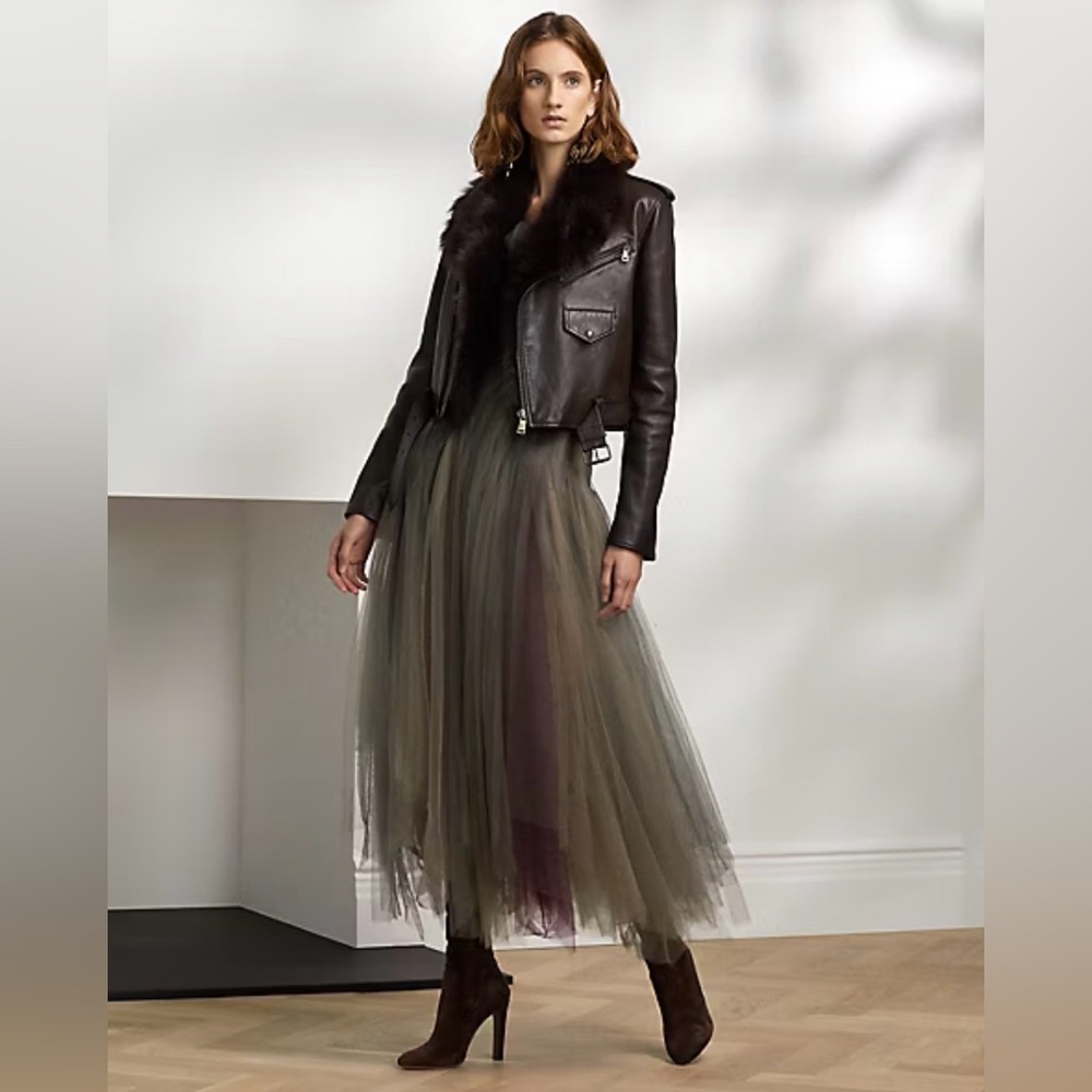 Ralph Lauren Collection Purple Label Tulle Strapless Evening Dress Formal Midi 6 - Picture 12 of 16